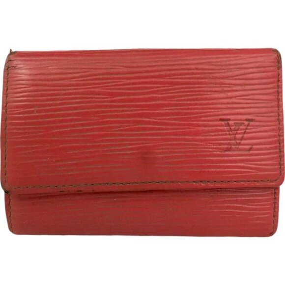 652144AP (C1) Louis Vuitton Key Case 6 Ring Red Epi Leather - Picture 1 of 9